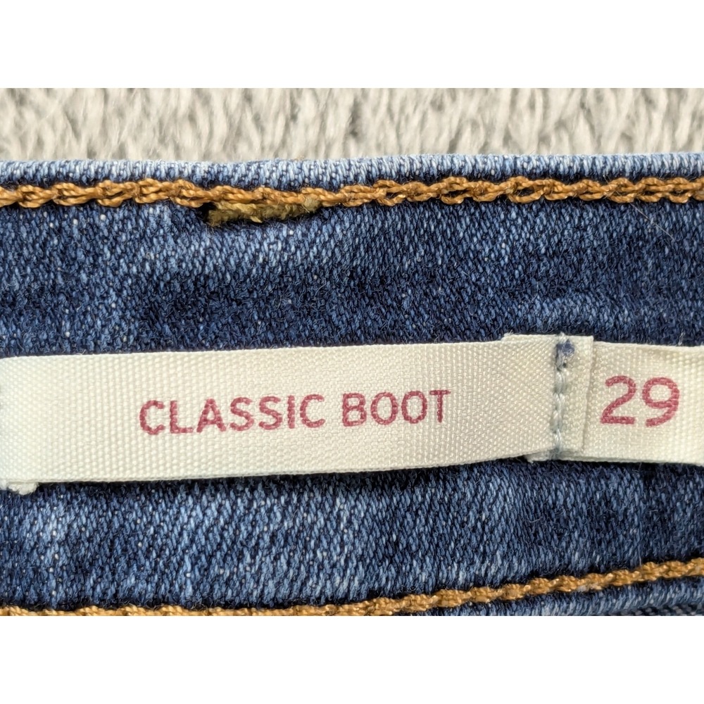 Levis Classic Bootcut Jeans Womens 29 Blue Stretch Denim Mid Rise 39252-0004 - Picture 5 of 13